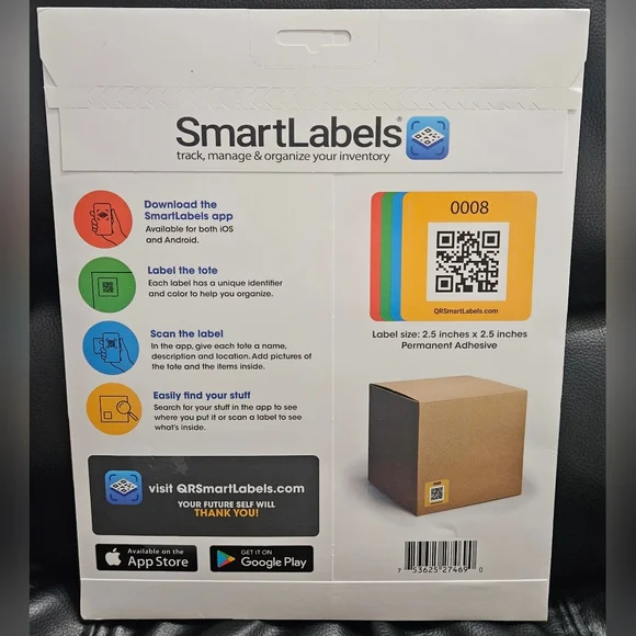 SmartLabels Storage Organization Labels New - Picture 2 of 2